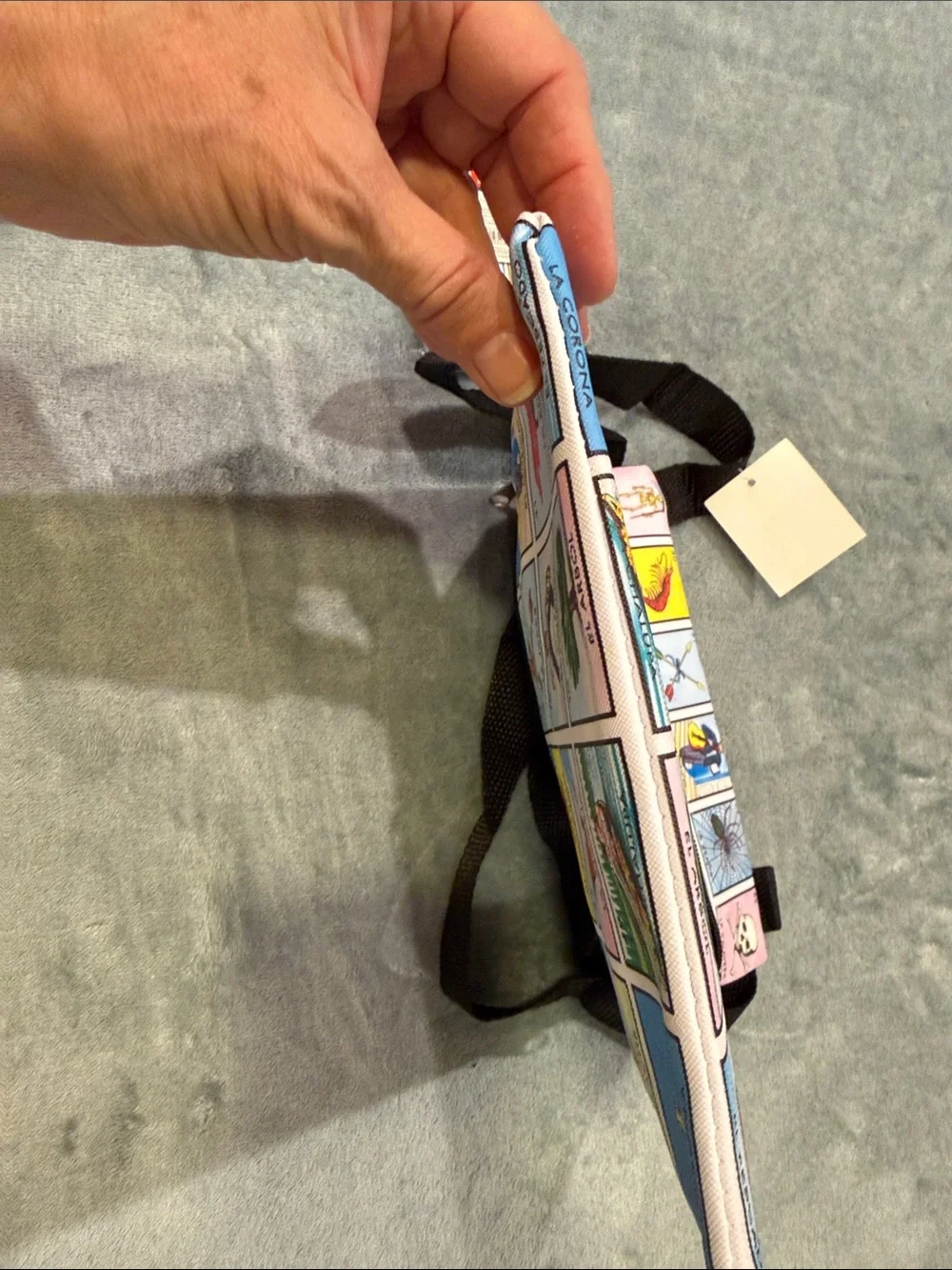 Loteria Print Crossbody Bag and Matching Card Holder
